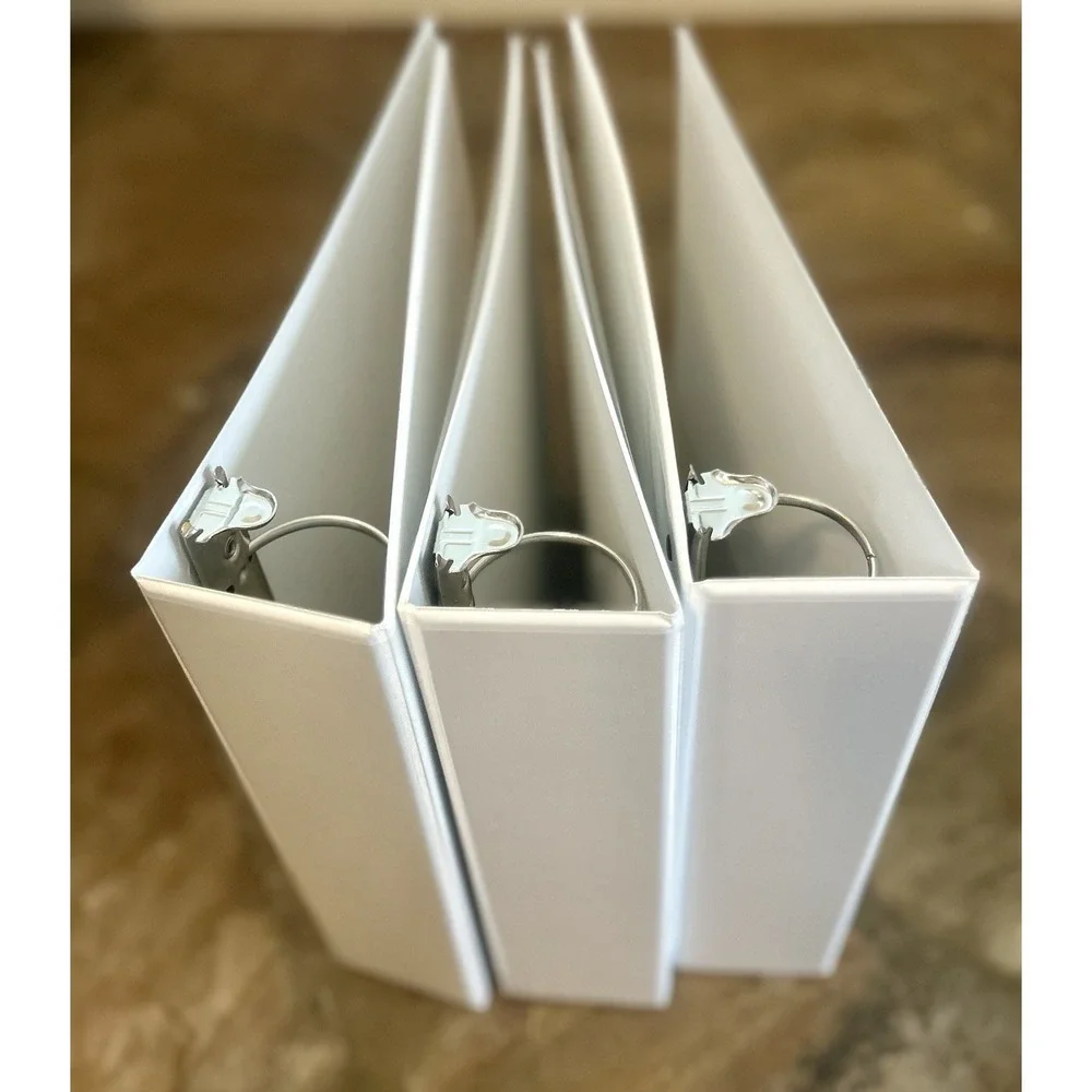 3 Inch White Office Max Binders Lot Of 3